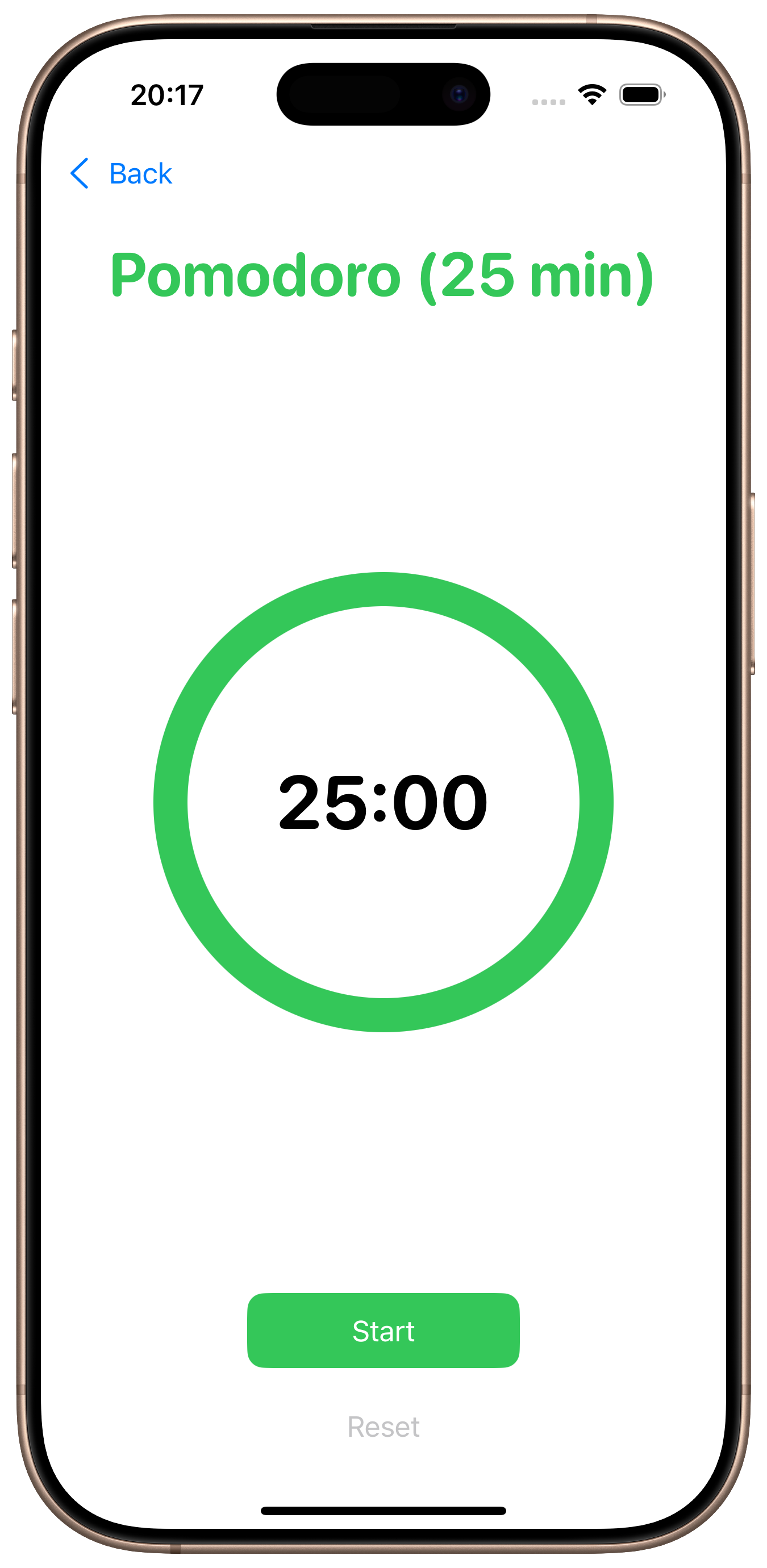 iOS – Pomodoro timer