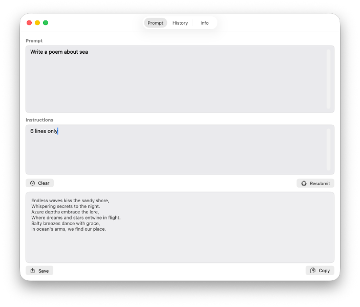 Run tests and preview structured responses