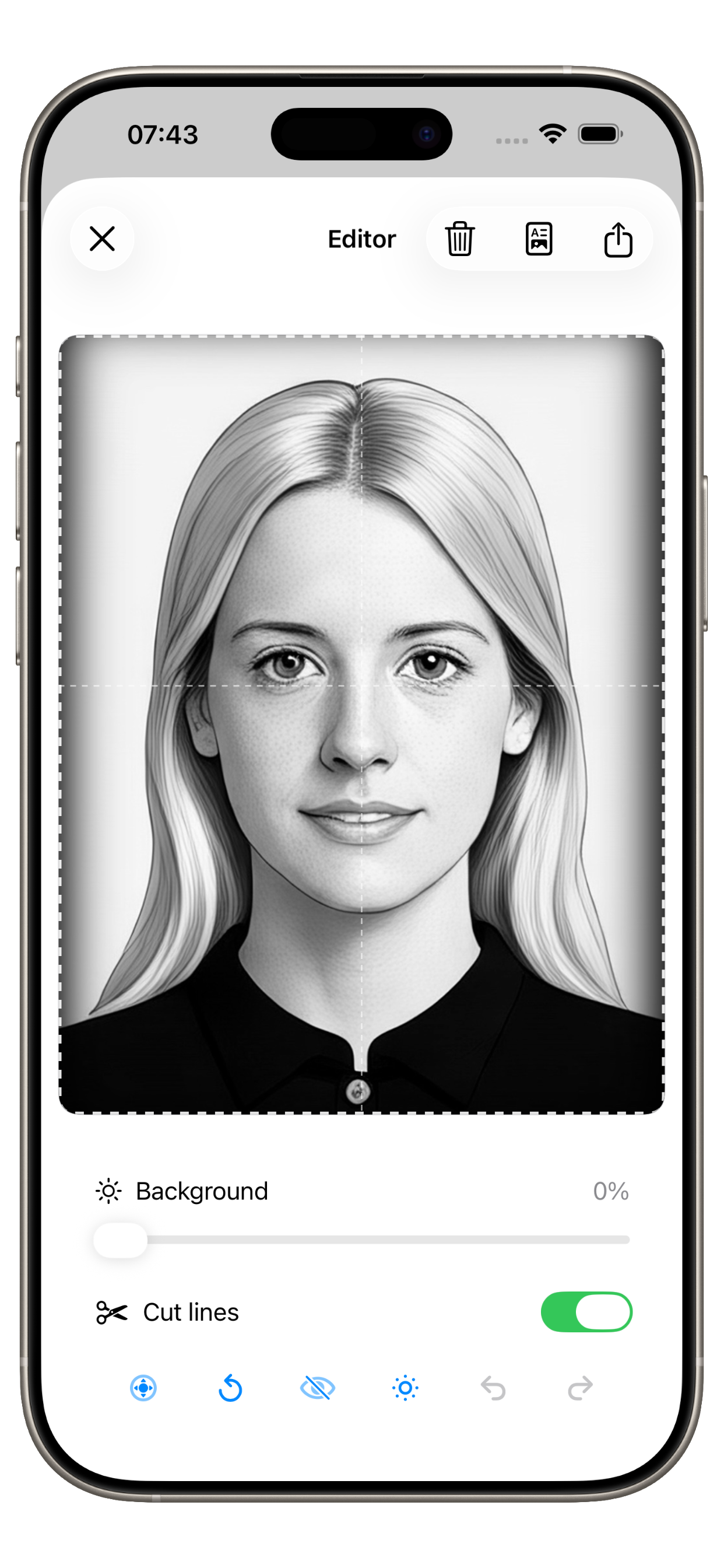 iPhone — background removal and editing